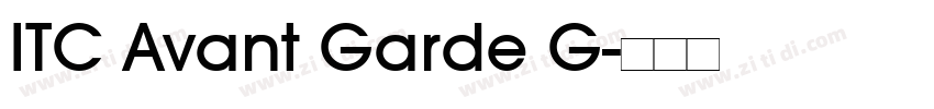 ITC Avant Garde G字体转换